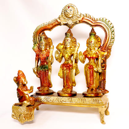 Ram Darbar Statue | God Shree Ram, Sita, Laxman and Hanuman | Brass Statue