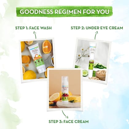 Mamaearth Vit C facewash (100 ml) + Mamaearth bye bye dark circle cream (20 gm) + Mamaearth bye bye blemishes face cream (30 gm) Pack of 3