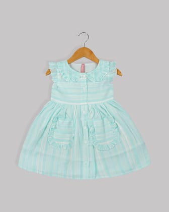 BAMBEE Stripped Peter Pan Collar Frock