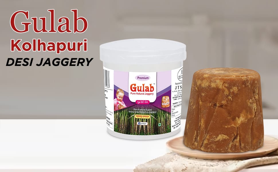 Gulab Kolhapuri Premium Pure Natural Fresh Desi Jaggery