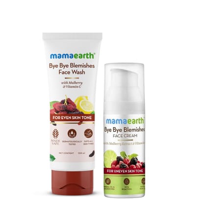 Mamaearth bye bye blemishes facewash (100 ml) + Mamaearth bye bye blemishes face cream (30 gm) COMBO Mamaearth bye bye blemishes facewash (100 ml) + Mamaearth bye bye blemishes face cream (30 gm) COMBO