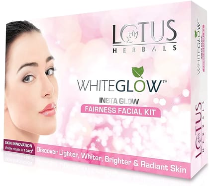 Lotus Herbals White Glow Insta Glow 4 In 1 Fairness Facial Kit (40gm each) Lotus Herbals White Glow Insta Glow 4 In 1 Fairness Facial Kit (40gm each)