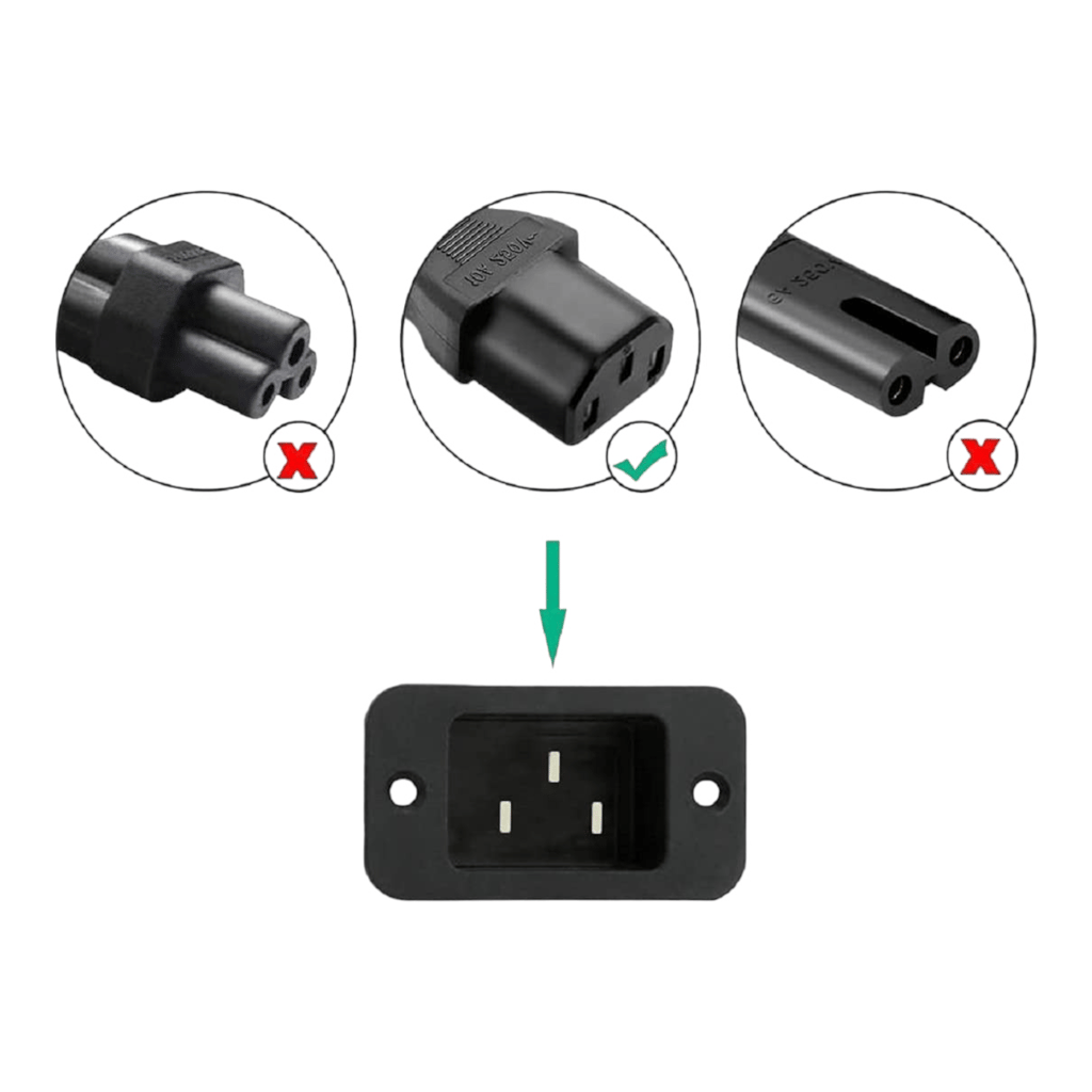 ROZEL 1.5M Durable Desktop Power Cord with 100% Copper Wires