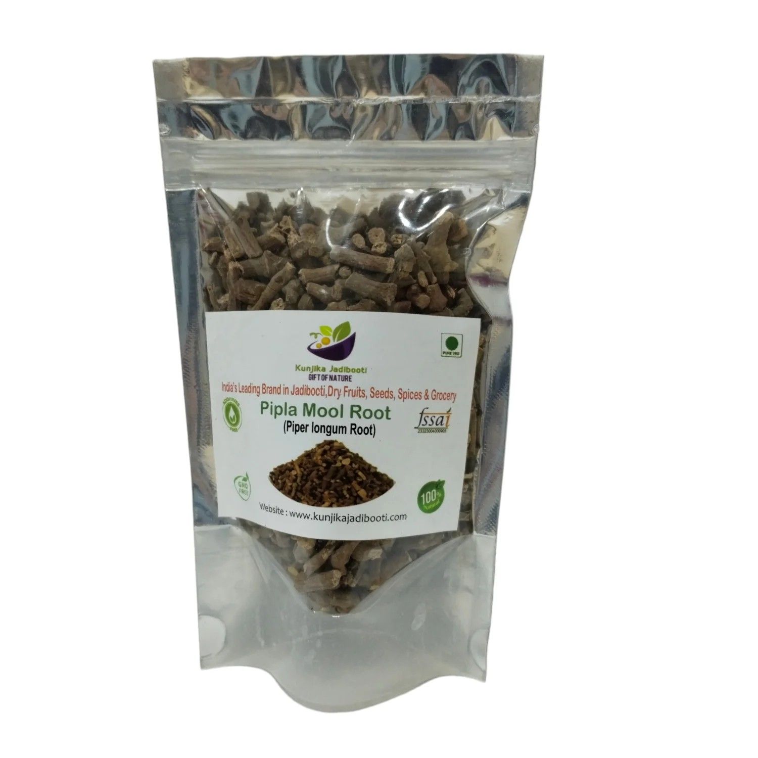Kunjika Jadibooti Pipla Mool - Piplamool Dampa - Piplamool - Peepla Mool - 100 gms