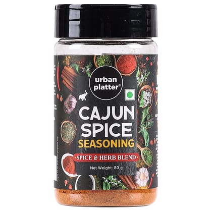 Urban Platter Cajun Spice Seasoning Shaker Jar, 80g (Sprinkle on Fries, Popcorn, Appetizers and More | Suitable for marinades and making dips)