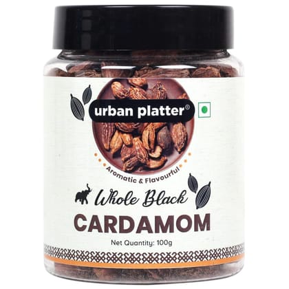 Urban Platter Whole Black Cardamom (Badi Elaichi), 100g