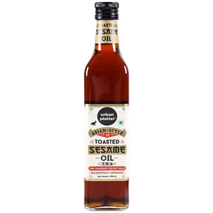 Urban Platter Asian-Style Toasted Sesame Oil, 500ml (Cold Pressed, Add to dips, marinades, stir-fries, salads)