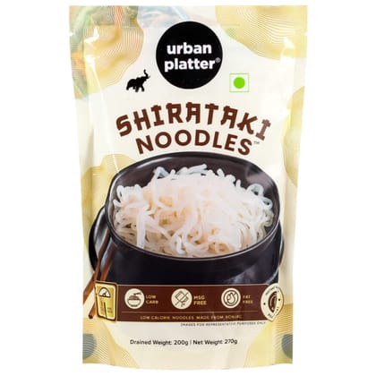 Urban Platter Shirataki Noodles, 270g [Keto-friendly; Low-Carb, Fat-free, Gluten-free; Ultra-low Calorie Konjac Miracle Noodles]