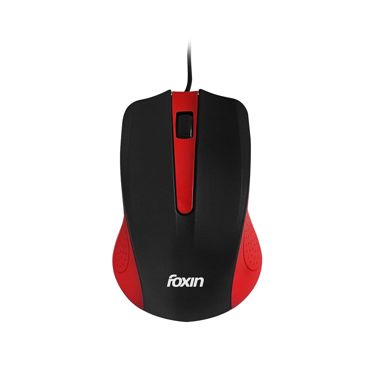 Foxin Wired USB Mouse, Clickable Scroll Wheel, Quick Response Ergonomic Mouse for Comfortable All-Day Grip for Pc/Laptop (RED)