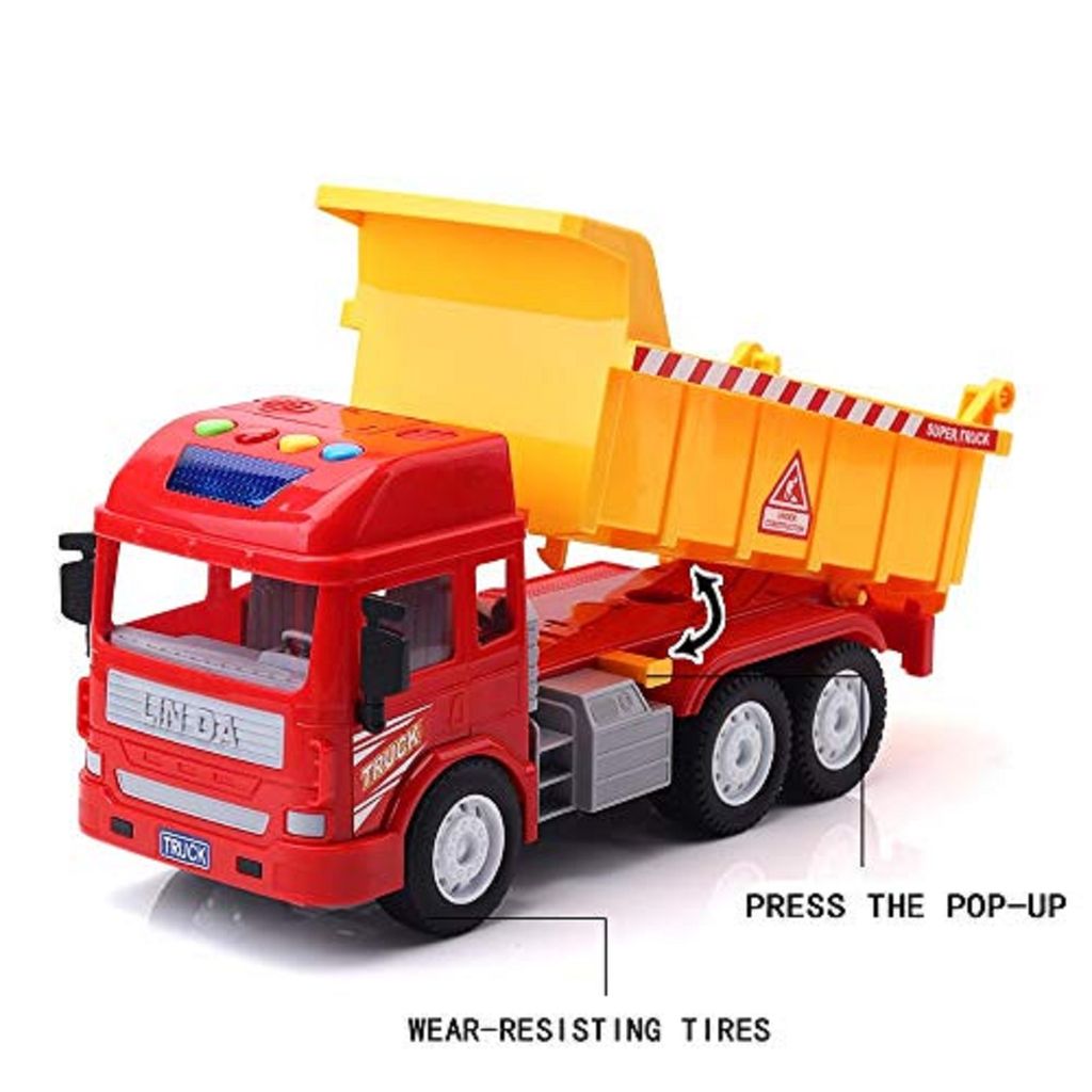 KTRS ENTERPRISE Friction Powered Toy Dumper Truck Dumper with Lights Sound and Extendable Resce Rotating Ladder Toy for Kids - Toys and Games | Buy online on ZillyBuy