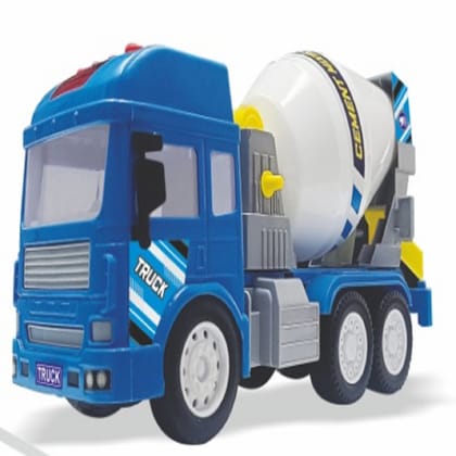 KTRS ENTERPRISE Musical Cement Concrete Mixer Toy Truck for Kidswith Movable Mixer Drum Colorful Light Effects & Sound.