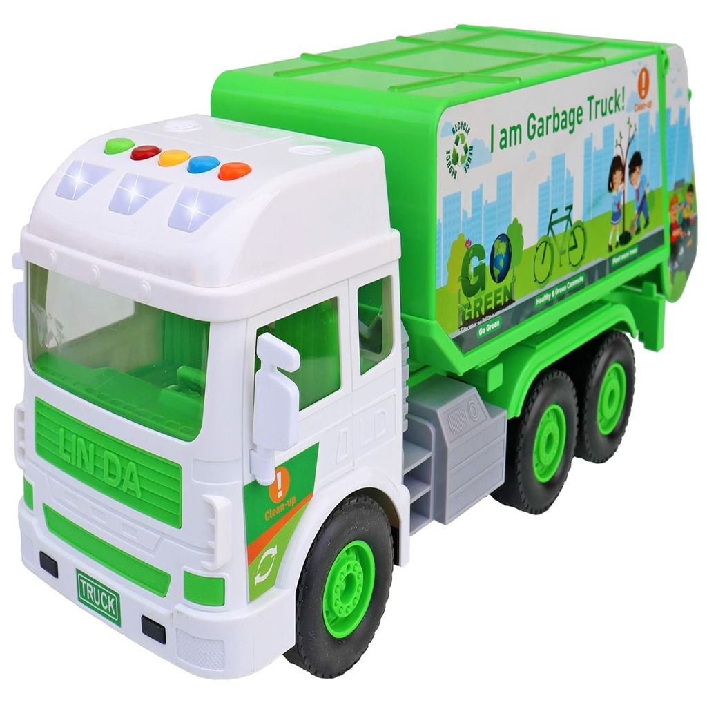 KTRS ENTERPRISE Garbage Truck Toys Pretend Play Toys for Girls Boys Children Toddlers Friction Power Toy Truck Vehicles Safe Non-Toxic Development Light and Sound - Toys and Games | Buy online on ZillyBuy