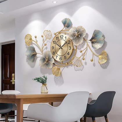 AZMA EXPORTS Metal Wall Clock Iron Wall Hanging Home Decoration Perfect for Living Room/Hotel/Restaurant/Bedroom/Drawing Room (Color : Multi)