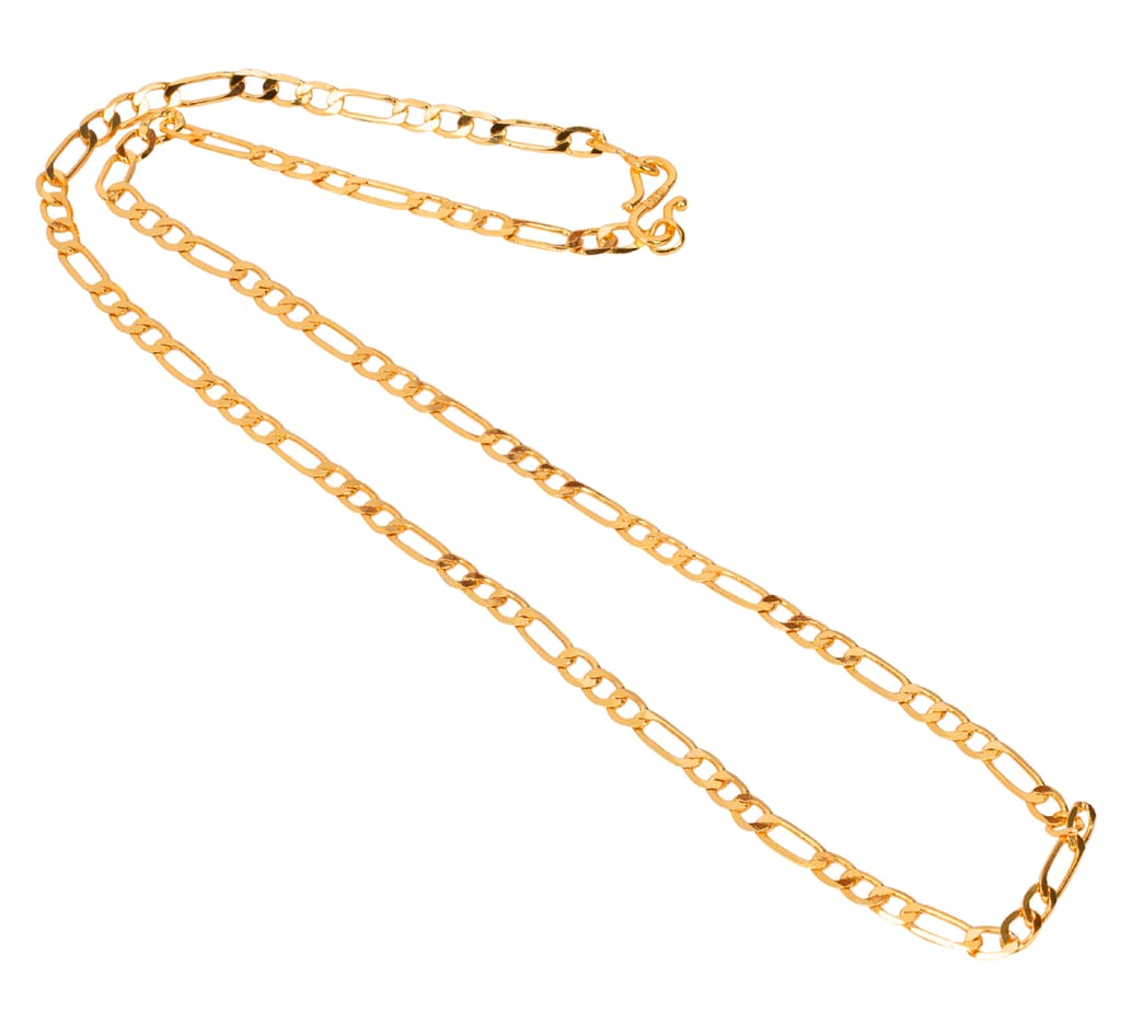 AanyaCentric Latest Silver Plated Anklets Pair & 22 inch Long Gold Plated Chain Stylish Women's and Girls' Accessories