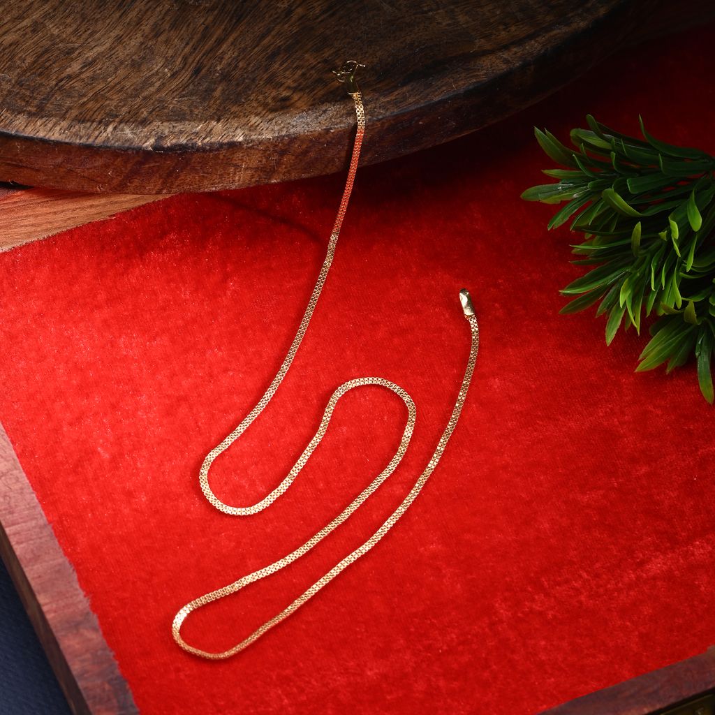 AanyaCentric Elegant Silver Plated Anklets & 22 inches Long Gold Plated Chain Stylish Women's and Girls' Jewelry Set