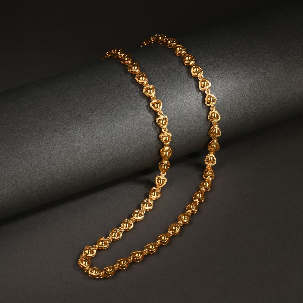 AanyaCentric Elegant Silver Plated Anklets & 22 inch Long Gold Plated Chain - Stylish Women and Girls Accessories