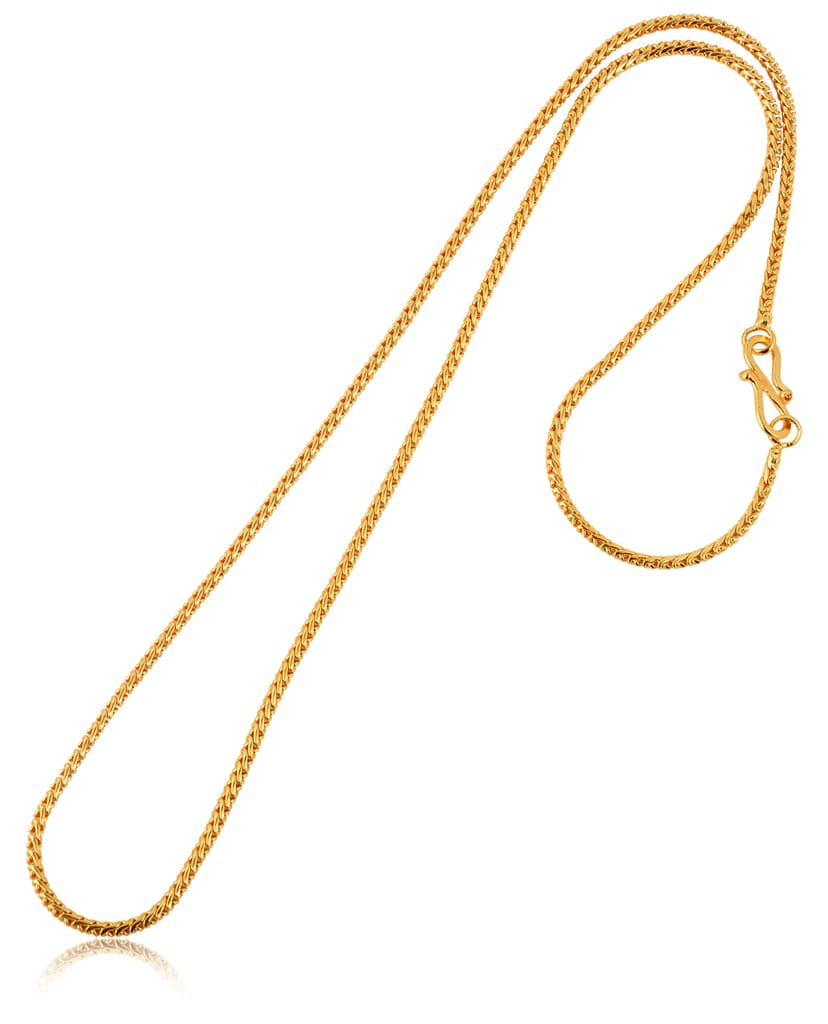 AanyaCentric Latest Silver Plated Anklets Pair & 22inches Gold Plated Chain - Stylish Women's and Girls' Jewelry Set