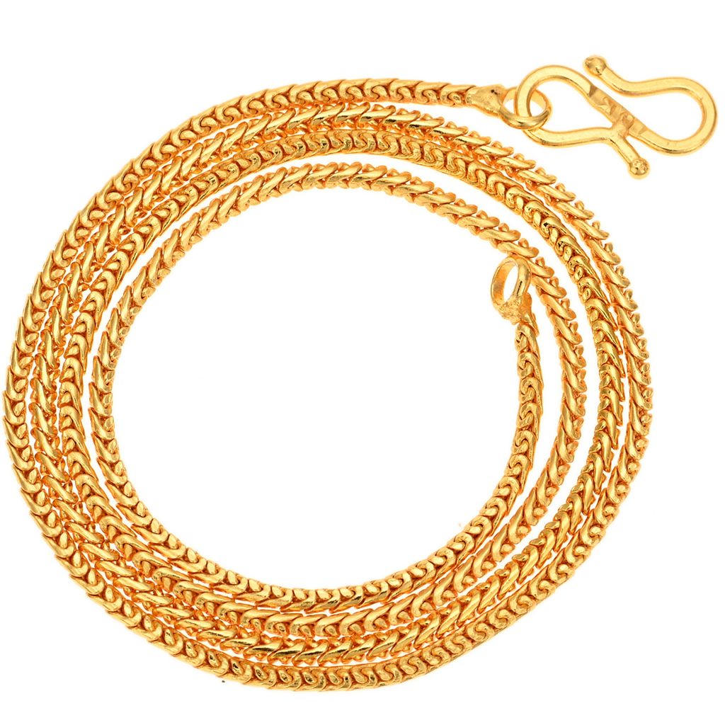 AanyaCentric Latest Silver Plated Anklets Pair & 22inches Gold Plated Chain - Stylish Women's and Girls' Jewelry Set