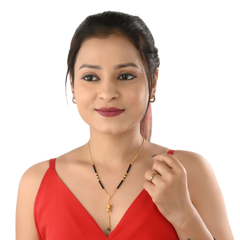 AanyaCentric Gold plated Mangalsutra and Ring Set Casual Yet Stylish Jewelry
