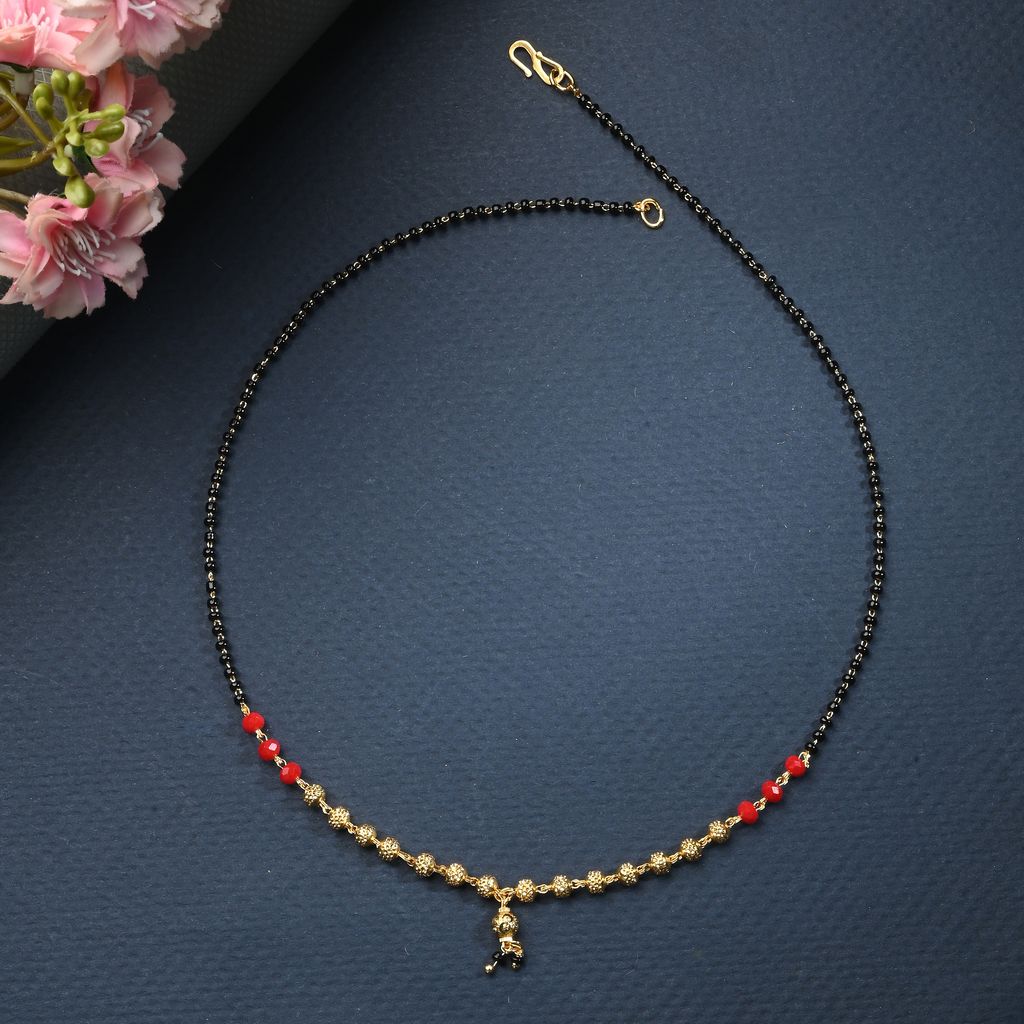 AanyaCentric Gold-plated Mangalsutra and Ring Set Ethnic Yet Stylish Jewelry
