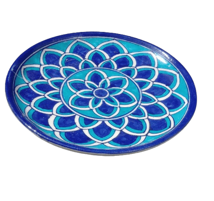 Jaipur Blue Pottery Decorative Wall Hanging Handmade Plate