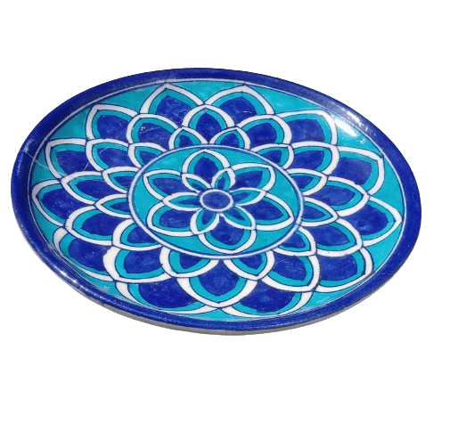 Jaipur Blue Pottery Decorative Wall Hanging Handmade Plate