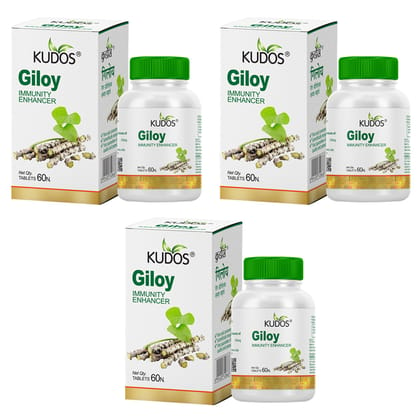 Kudos Giloy Tablets | Immunity Enhancer | 60 Tablets | Pack of 3