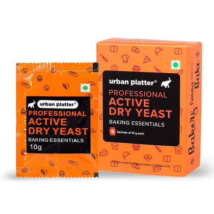 Urban Platter Baker's Active Dry Yeast, 50g (5 Sachets of 10g Each)
