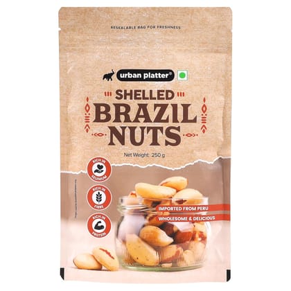 Urban Platter Exotic Brazil Nuts, 250g [Grade A | Rich in Selenium | Product of Peru]