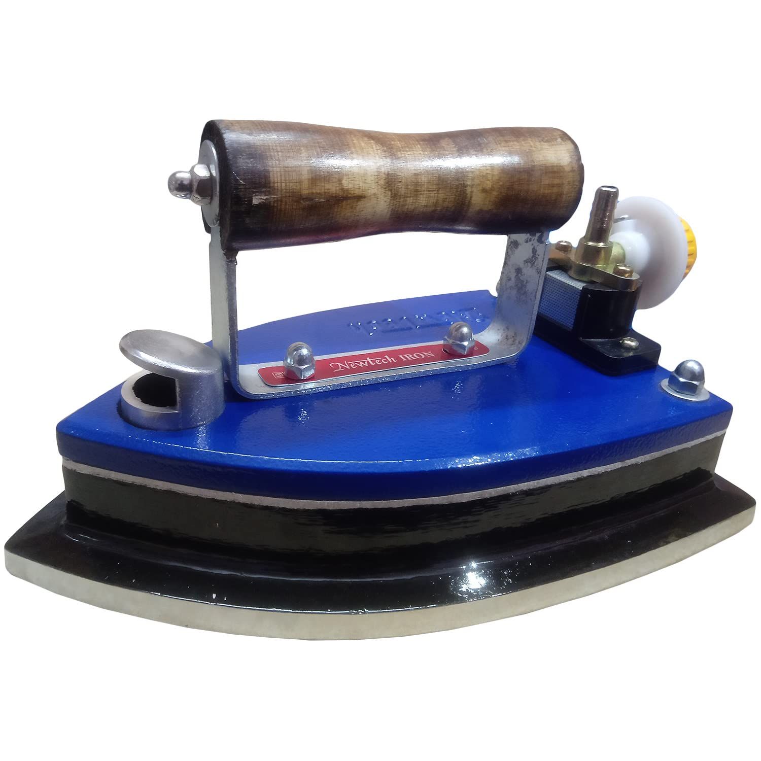 Newtech LPG Gas Iron press [ 5.5 kg India's No.1 Brand Newtech] Best for Dhobi/Laundary [Heavy duty + Longlife] with Wooden Handle (lakdi ka handle) - New Version 2022 Model