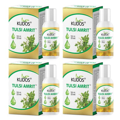 Kudos Tulsi Amrit Drops | 51ml | Pack Of 4