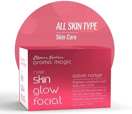 Aroma Magic 7 Step Skin Glow Facial Kit Salon Range (All Skin Types) (13ml+25gm)