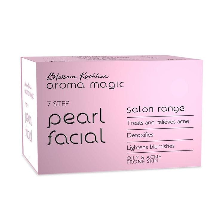 Aroma Magic 7 Step Pearl Facial Kit Salon Range (Oily & Acne Prone Skin) (30g + 18ml)