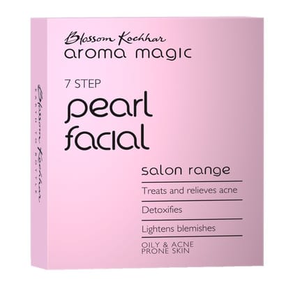 Aroma Magic 7 Step Pearl Facial Kit Salon Range (Oily & Acne Prone Skin) (30g + 18ml)