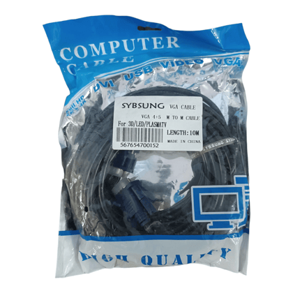Connect & Extend: VGA Cable 10m - Reliable Signal, Stunning Display, 100% Quality Checked.