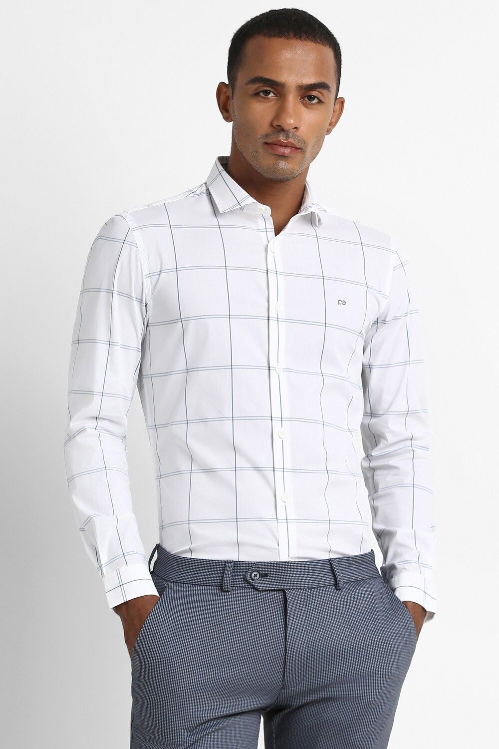 Men White Super Slim Fit Formal Full Sleeves Formal Shirt