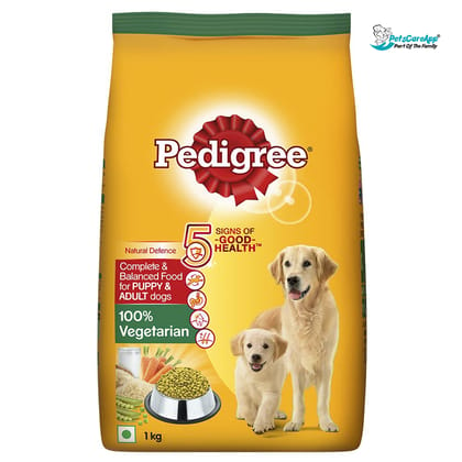 Pedigree Vegetarian Dry Food For Adult Dogs & Puppy 1kg