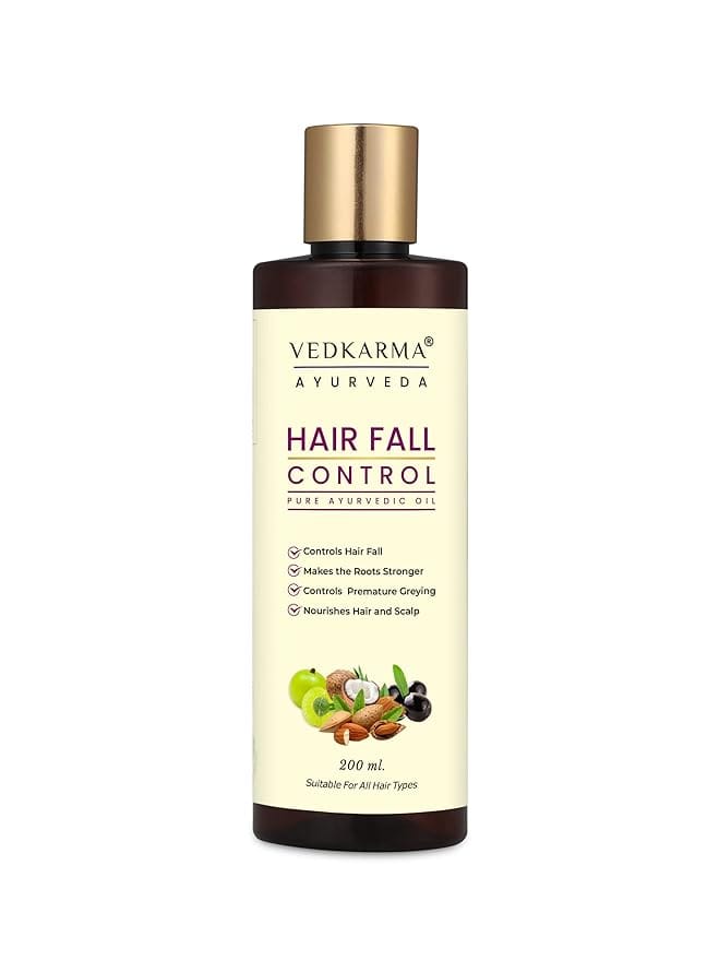 Vedkarma Ayurveda Hair Fall Control | Pure Ayurvedic Oil | Controls Hair Fall | With 20 Powerful Herbs