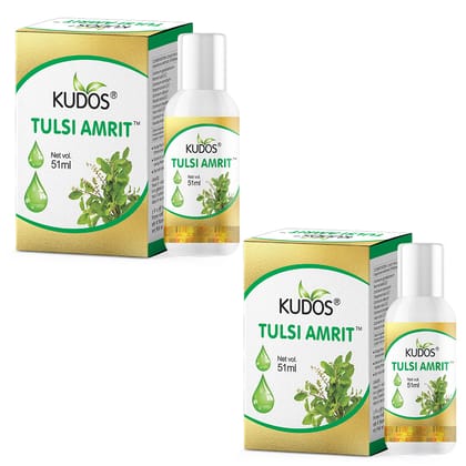Kudos Tulsi Amrit Drop | Natural Immunity Booster | 51ml | Pack of 2