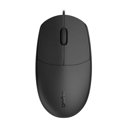 Simple & Reliable: RAPOO 100 Mouse, Wired USB, 1600 DPI, Perfect for Home and Office (3yr Brand Warranty)