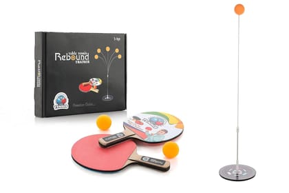 KTRS Enterprise Table Tennis Trainer Rebound Rackets and Balls Base Training Practice Set