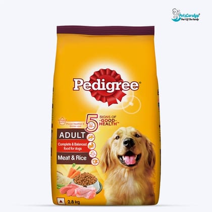 Pedigree Meat & Rice Adult Dry Dog Food 2.8kg