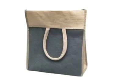 Artizania Lunch Bag for Office Smooth Quilted & Waterproof Ideal for Gifting, | 10 Liter (Dark Grey)