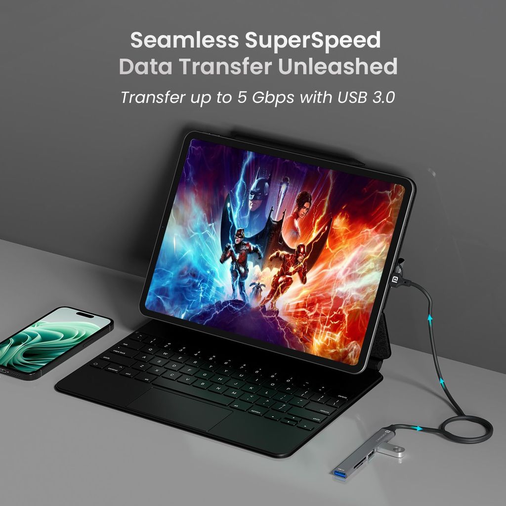 Portronics Mport 31 Plus USB 3.0 Hub (5-in-1)