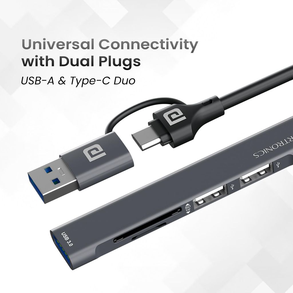Portronics Mport 31 Plus USB 3.0 Hub (5-in-1)