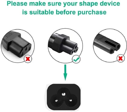 Power Up with Confidence: 1.3m Durable Laptop Power Cord - Perfect Plug Fit