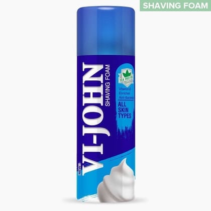 VI-JOHN All Skin Type Anti Bacterial Shaving Foam  With Vitamin E & Tea Tree Oil For - 50 GM