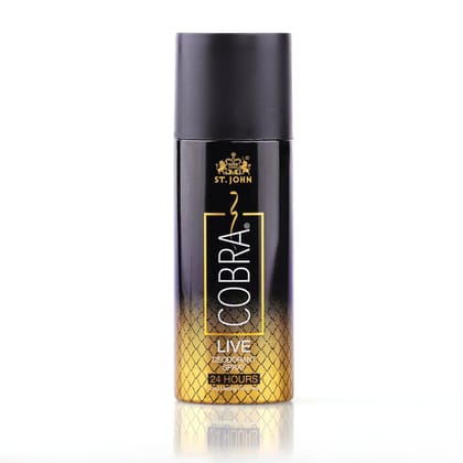 ST.JOHN Cobra Deodorant Live Long Lasting Perfumed Body Spray | Long Lasting Deodorant Spray For Men & Women - 150 ML