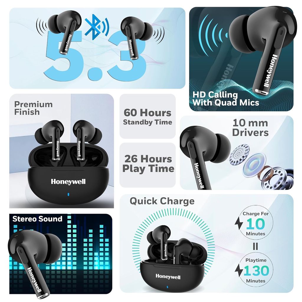 Honeywell Moxie V1200 Bluetooth TWS Earbuds