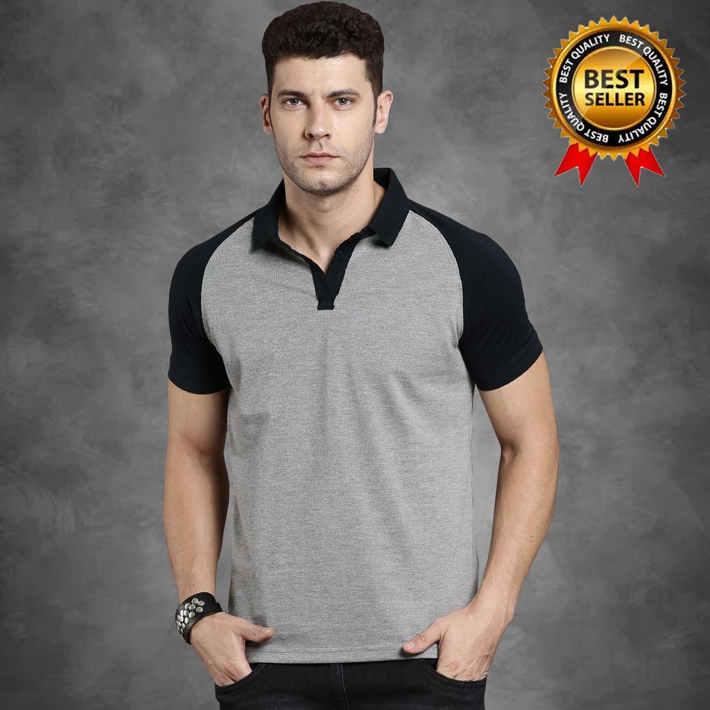 Cotton Polo Neck T-shirt